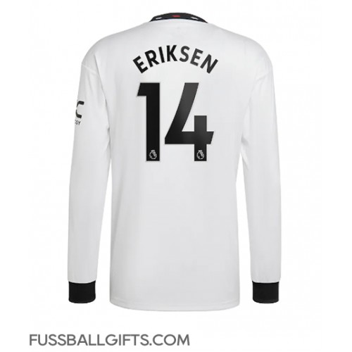 Manchester United Christian Eriksen #14 Fußballbekleidung Auswärtstrikot 2022-23 Langarm